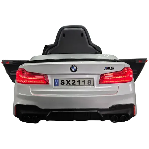Auto Elettrica per Bambini Doppio Motore 24V BMW M5 Grigio Metallizzato
