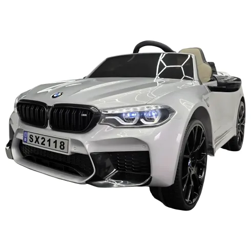 Auto Elettrica per Bambini Doppio Motore 24V BMW M5 Grigio Metallizzato