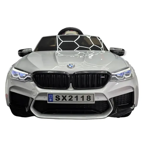 Auto Elettrica per Bambini Doppio Motore 24V BMW M5 Grigio Metallizzato