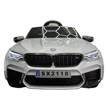 Auto Elettrica per Bambini Doppio Motore 24V BMW M5 Grigio Metallizzato