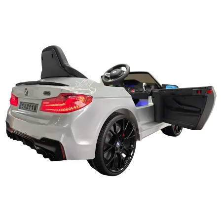 Auto Elettrica per Bambini Doppio Motore 24V BMW M5 Grigio Metallizzato