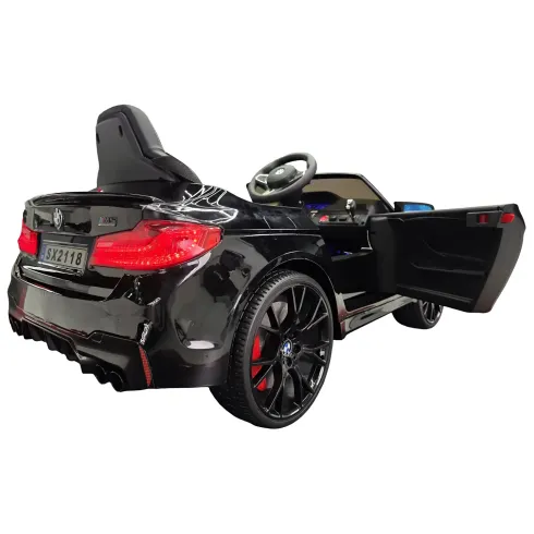 Auto Elettrica per Bambini Doppio Motore 24V BMW M5 Nero Metallizzato