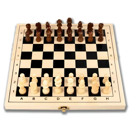 Scacchiera Pieghevole Giochi da Tavolo 3 in 1 in Legno Salvaspazio