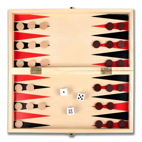 Scacchiera Pieghevole Giochi da Tavolo 3 in 1 in Legno Salvaspazio