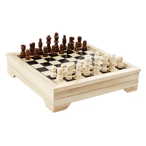 Scacchiera in Legno 7 in 1 Giochi da Tavolo Combinati Set Multifunzione