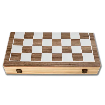 Scacchiera Magnetica Pieghevole 2 in 1 Portatile in Legno con Dama