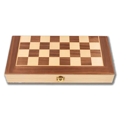Scacchiera Pieghevole Deluxe in Legno Set Salvaspazio Richiudibile