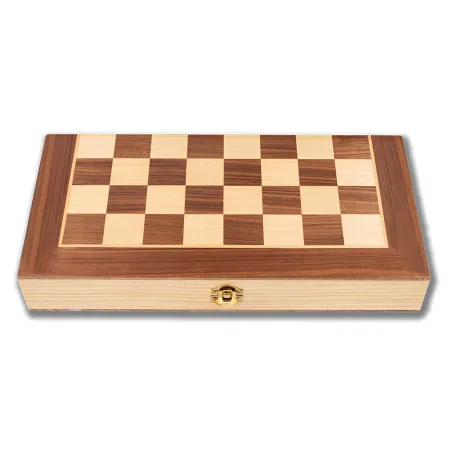 Scacchiera Pieghevole Deluxe in Legno Set Salvaspazio Richiudibile