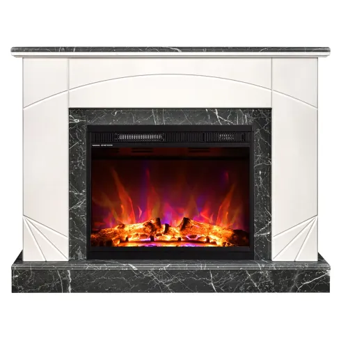 Camino Elettrico da Terra 1500W Effetto Marmo Effetto Fiamma Riscaldamento