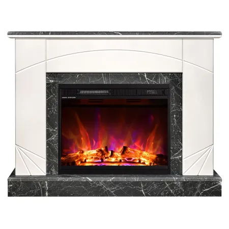 Camino Elettrico da Terra 1500W Effetto Marmo Effetto Fiamma Riscaldamento