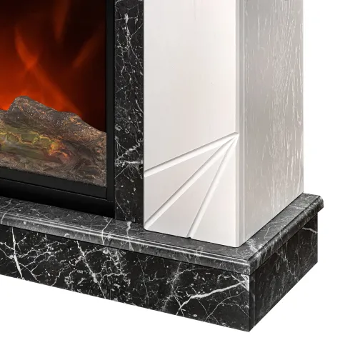 Camino Elettrico da Terra 1500W Effetto Marmo Effetto Fiamma Riscaldamento