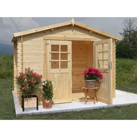 Casetta in Legno da Giardino 3x2 Blockhouse 28 mm Rimessa per Attrezzi