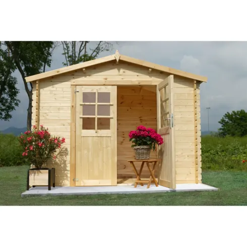 Casetta in Legno da Giardino 3x2 Blockhouse 28 mm Rimessa per Attrezzi
