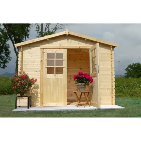 Casetta in Legno da Giardino 3x2 Blockhouse 28 mm Rimessa per Attrezzi