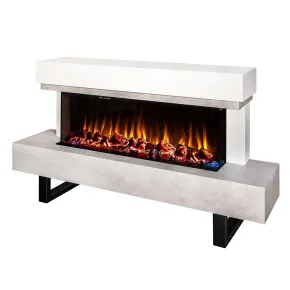 Caminetto Elettrico Moderno 1500W da Pavimento Fiamma 3D Multicolore