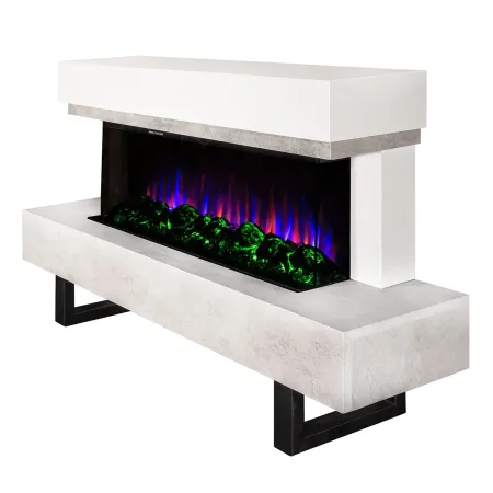 Caminetto Elettrico Moderno 1500W da Pavimento Fiamma 3D Multicolore