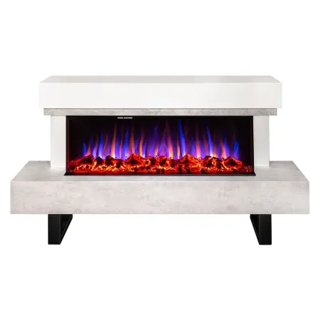 Caminetto Elettrico Moderno 1500W da Pavimento Fiamma 3D Multicolore