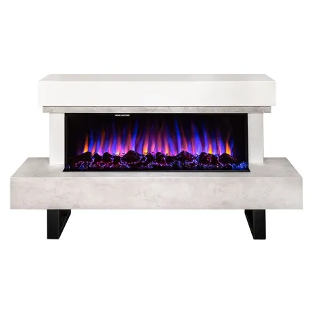 Caminetto Elettrico Moderno 1500W da Pavimento Fiamma 3D Multicolore