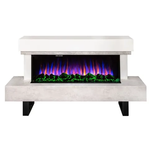 Caminetto Elettrico Moderno 1500W da Pavimento Fiamma 3D Multicolore