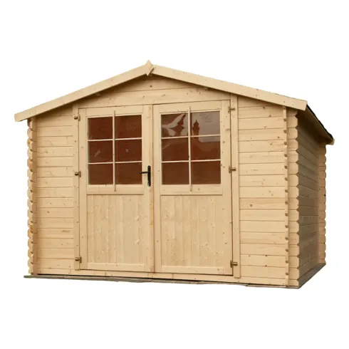 Casetta in Legno 3x3 28 mm da Giardino Rimessa per Attrezzi Blockhouse