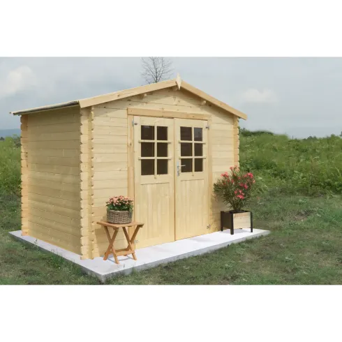 Casetta in Legno 3x3 28 mm da Giardino Rimessa per Attrezzi Blockhouse