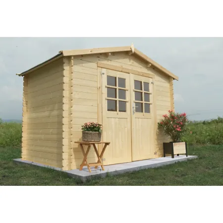 Casetta in Legno 3x3 28 mm da Giardino Rimessa per Attrezzi Blockhouse