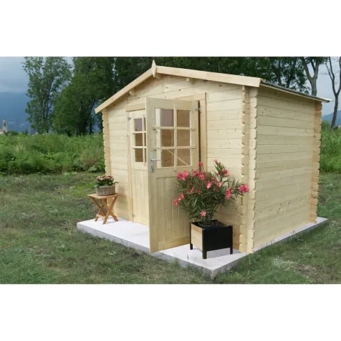 Casetta in Legno 3x3 28 mm da Giardino Rimessa per Attrezzi Blockhouse
