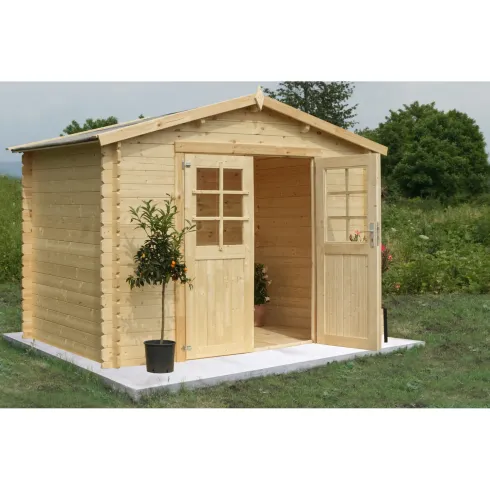 Casetta in Legno 3x3 28 mm da Giardino Rimessa per Attrezzi Blockhouse