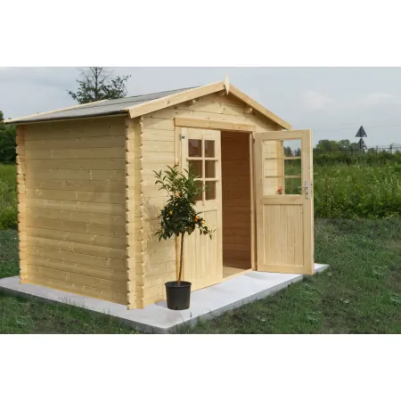 Casetta in Legno 3x3 28 mm da Giardino Rimessa per Attrezzi Blockhouse