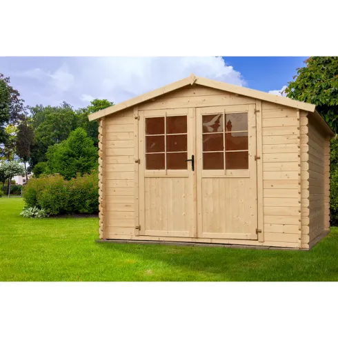 Casetta in Legno 3x3 28 mm da Giardino Rimessa per Attrezzi Blockhouse