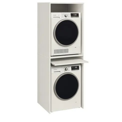 Mobile Coprilavatrice Asciugatrice in Legno Bianco Mobiletto | Bricoshop24