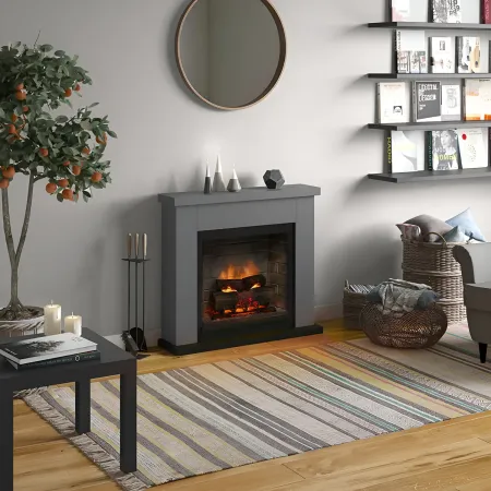 Camino Elettrico Tagu Frode PowerFlame2 Grigio 1600W