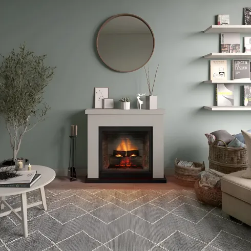 Camino Elettrico Tagu Frode PowerFlame2 Beige 1600W