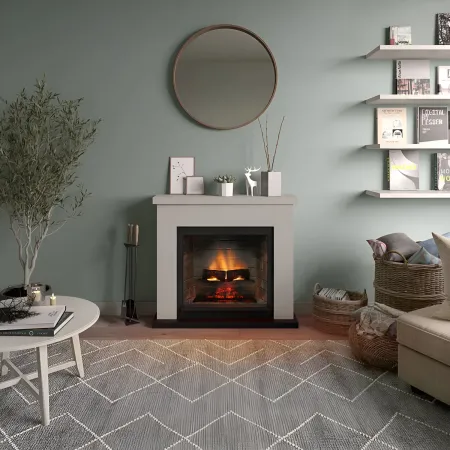 Camino Elettrico Tagu Frode PowerFlame2 Beige 1600W