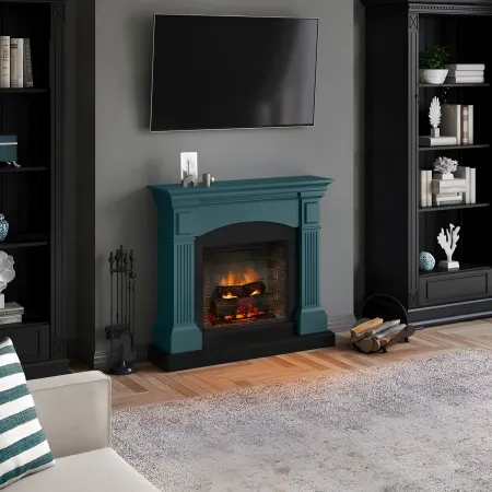 Camino Elettrico Tagu Magna PowerFlame2 Turchese 1600W
