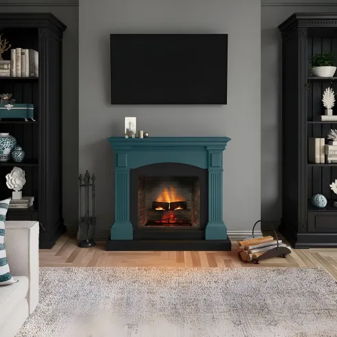 Camino Elettrico Tagu Magna PowerFlame2 Turchese 1600W