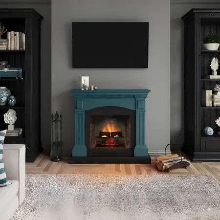 Camino Elettrico Tagu Magna PowerFlame2 Turchese 1600W