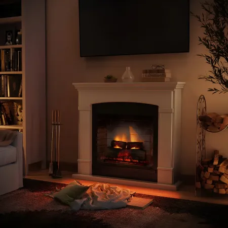 Camino Elettrico Tagu Helmi PowerFlame2 Beige 16000w
