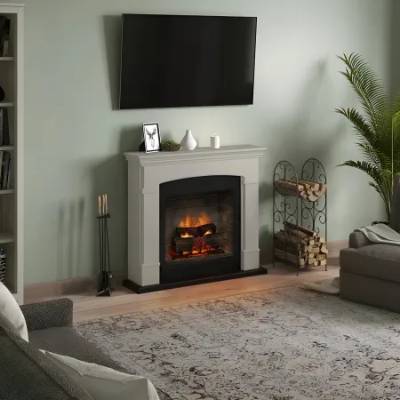 Camino Elettrico Tagu Helmi PowerFlame2 Beige 16000w