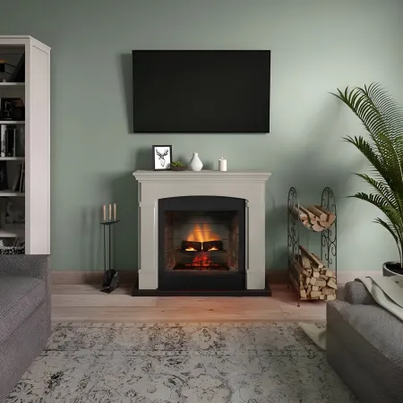 Camino Elettrico Tagu Helmi PowerFlame2 Beige 16000w