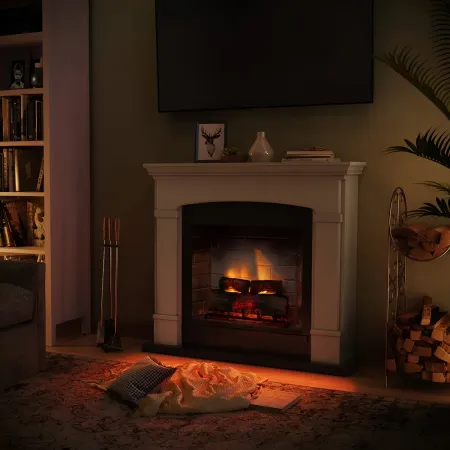 Camino Elettrico Tagu Helmi PowerFlame2 1600w Bianco