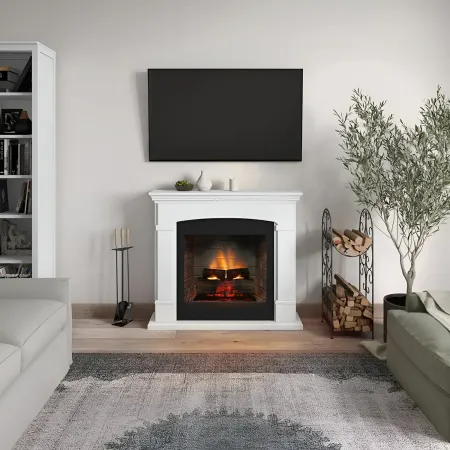 Camino Elettrico Tagu Helmi PowerFlame2 1600w Bianco