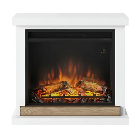 Camino Elettrico Tagu Hagen Bianco a Led da Pavimento con Cornice 1500w
