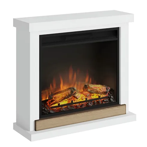 Camino Elettrico Tagu Hagen Bianco a Led da Pavimento con Cornice 1500w