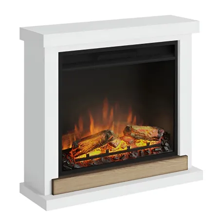 Camino Elettrico Tagu Hagen Bianco a Led da Pavimento con Cornice 1500w