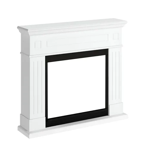 Cornice per Camino Elettrico Tagu Larsen Caminetto in Legno MDF Bianco