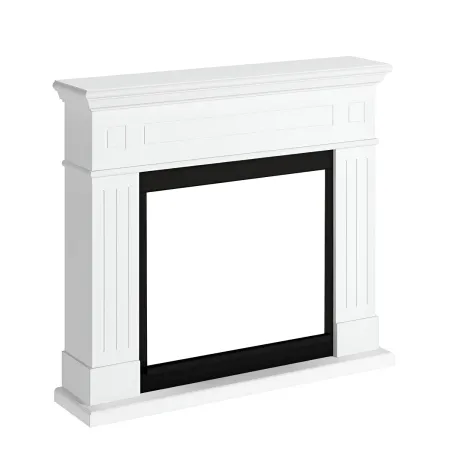 Cornice per Camino Elettrico Tagu Larsen Caminetto in Legno MDF Bianco