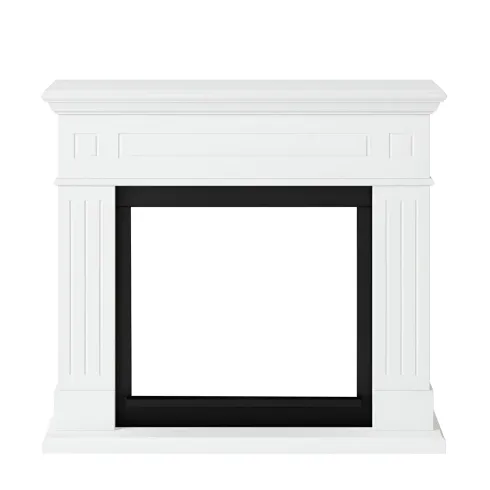 Cornice per Camino Elettrico Tagu Larsen Caminetto in Legno MDF Bianco