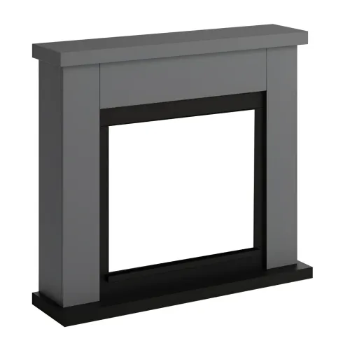 Cornice per Camino Elettrico Tagu Frode Grigia in Legno MDF Caminetto