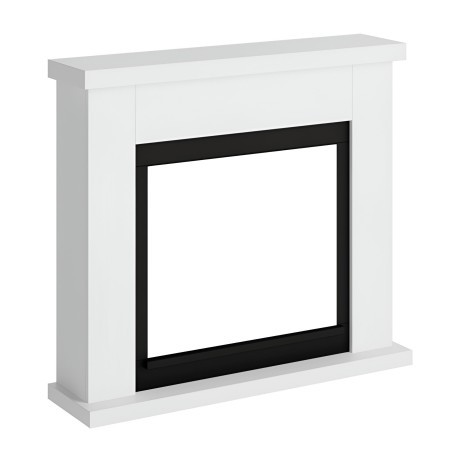 Cornice per Caminetto Elettrico Tagu Frode Camino Bianco in Legno MDF